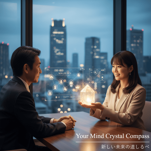 調査後の未来設計サポート。曇った心を輝かせ、進むべき道筋を示す羅針盤（ユアマインド クリスタル コンパス）。